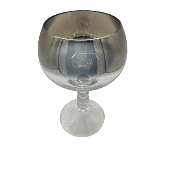 Vintage MCM Silver Fade 4 Ball Stem Rocks Glass Mid Century Modern 7 1/2" - Picture 5 of 10